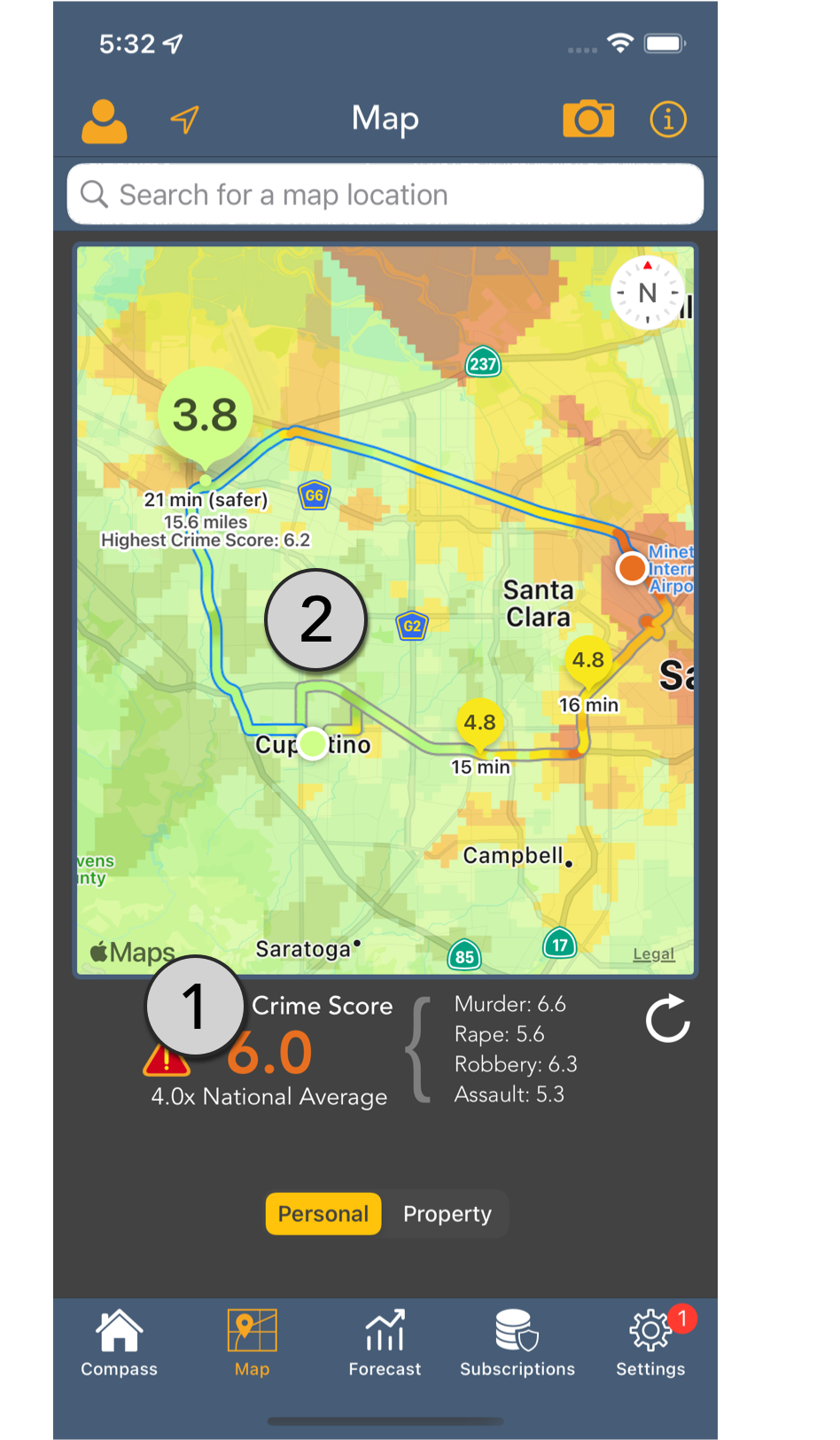 Crime Routing Features